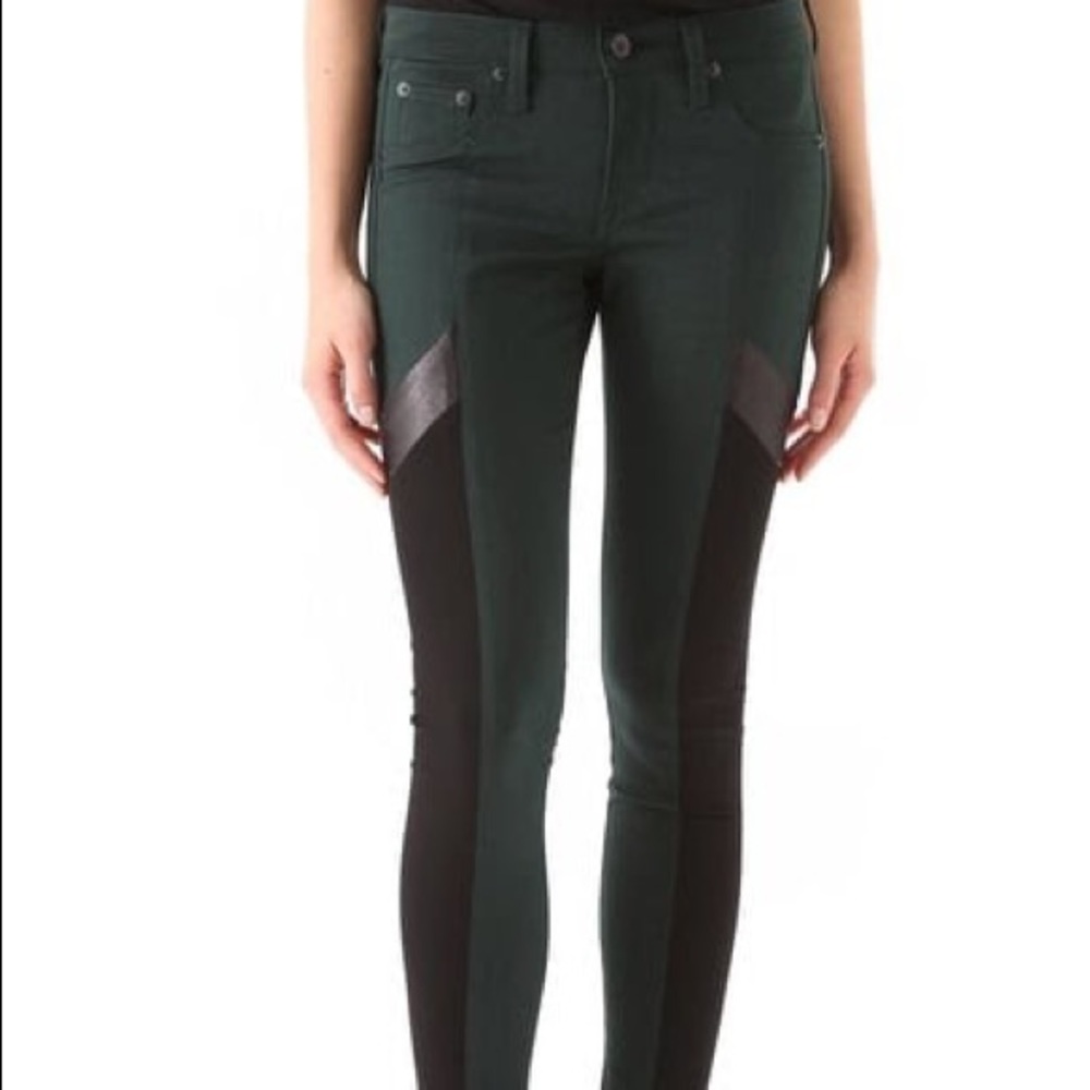 Rag & Bone Grand Prix Motocross Legging Jeans | Colorblock | Size 28